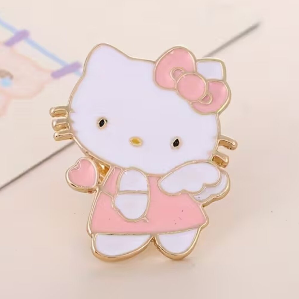 HELLO KITTY “Kiss Me Cupid” Enamel Lapel Pin Brooch (BRAND-NEW & SUPER‎ CUTE!)